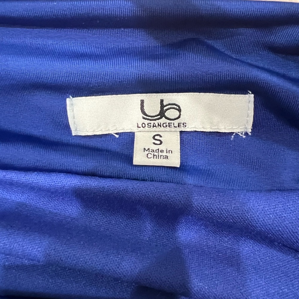 Ya Los Angeles blue mini dress asymmetrical one shoulder size small - Picture 3 of 4